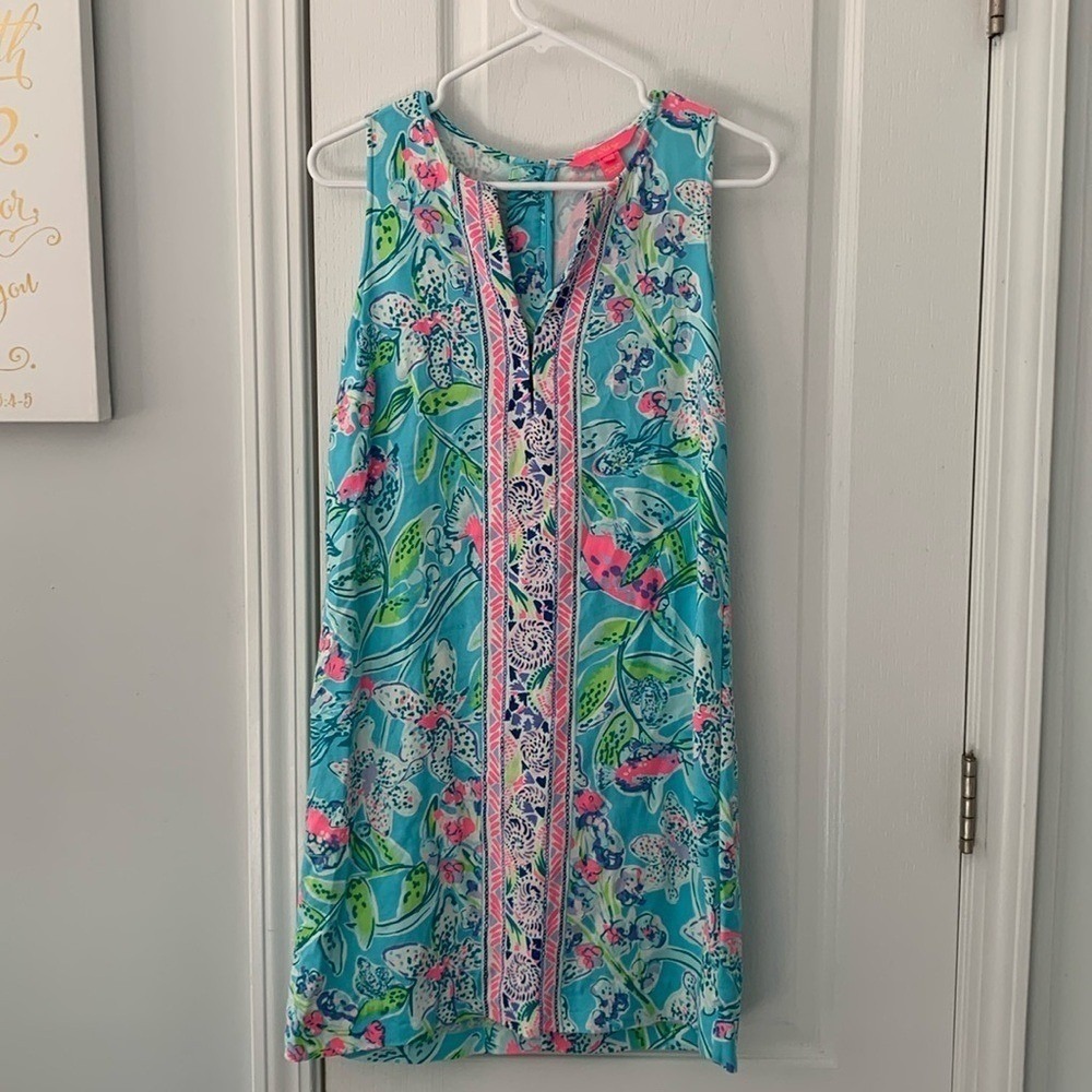 Lilly Pulitzer Kelby Shift Dress size 4 summer vacation travel beach party